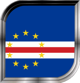Quadrato Capo Verde Africa Bandiere 