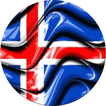 Runde Island Europa Fahnen 