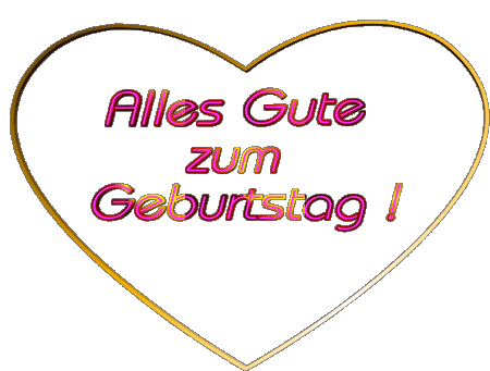 001 Herz Alles Gute zum Geburtstag German Messages 