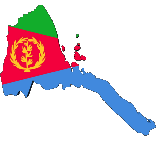 Carte Erythrée Afrique Drapeaux 