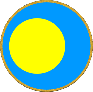 Round Palau Oceania Flags 