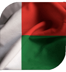 Square Madagascar Africa Flags 