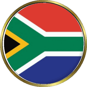 Round - Rings South Africa Africa Flags 