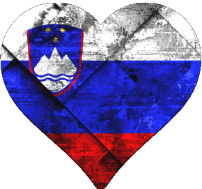 Heart Slovenia Europe Flags 