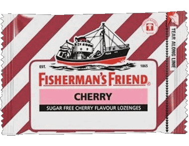 Cherry-Cherry Fisherman's Friend Caramelos Comida 