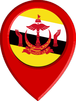 Location Pin Brunei Asia Flags 