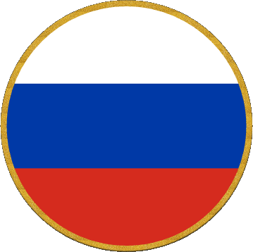 Round Russia Europe Flags 