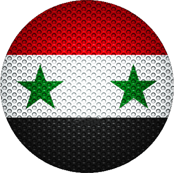 Round Syria Asia Flags 