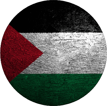 Rond Palestine Asie Drapeaux 