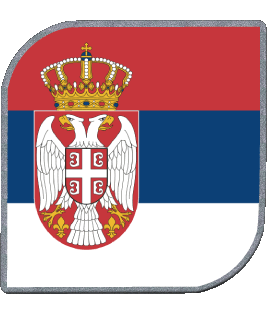 Square Serbia Europe Flags 