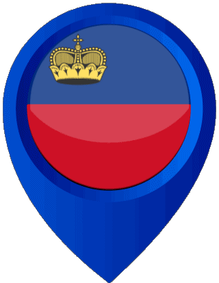 Standort-Pin Liechtenstein Europa Fahnen 