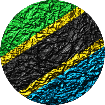 Rond Tanzania Africa Flags 
