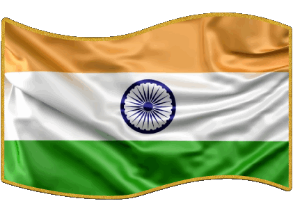 Rectangle Inde Asie Drapeaux 