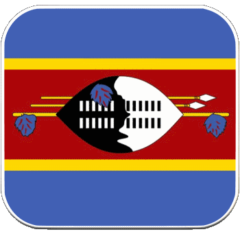 Carré Eswatini Afrique Drapeaux 