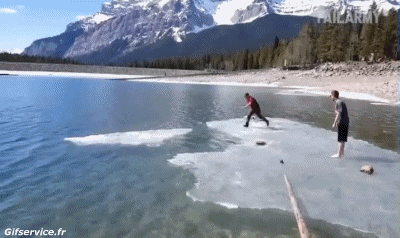 Gamelles Fail Sur La Glace PERSONNAGES Humour - Fun 