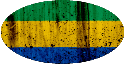 Ovale 01 Gabon Africa Bandiere 