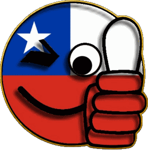 Smiley - OK Chile Amerika Fahnen 