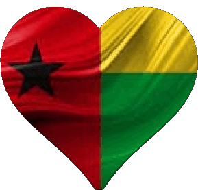 Herz Guinea Bissau Afrika Fahnen 