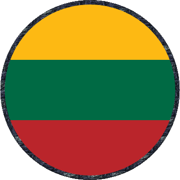 Round Lithuania Europe Flags 