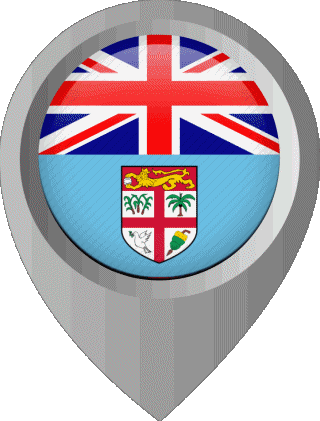 Epingle de Localisation Fidji Océanie Drapeaux 