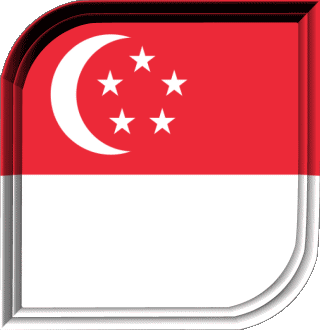 Carré Singapour Asie Drapeaux 