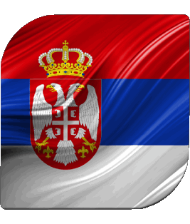 Quadrato Serbia Europa Bandiere 