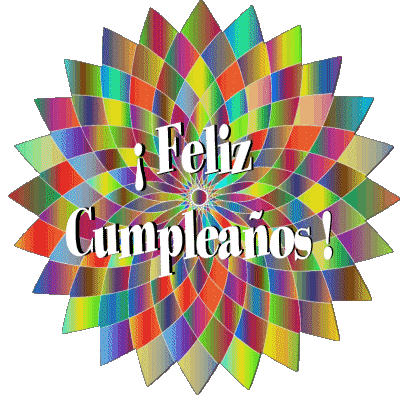 022 Transparent Background Abstracto - Geométrico Feliz Cumpleaños Spanish Messages 