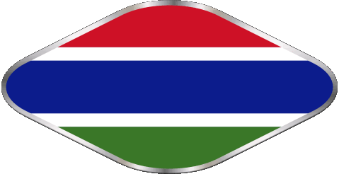 Oval 02 Gambia África Banderas 