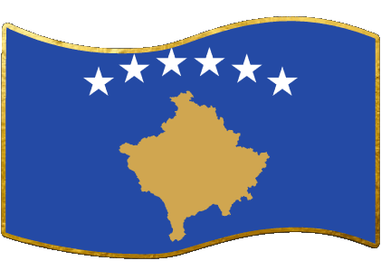 Rectangle Kosovo Europe Drapeaux 