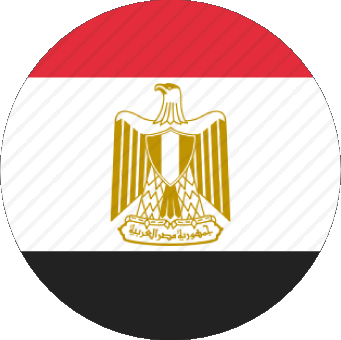 Tondo Egitto Africa Bandiere 