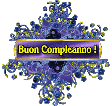 009 Fondo transparente Floreale Buon Compleanno Italiano Mensajes 