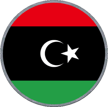 Rond Libye Afrique Drapeaux 