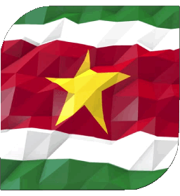 Carré Suriname Amériques Drapeaux 