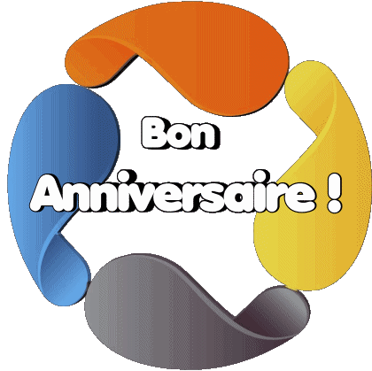 011 Transparent Background Abstrait - Géométrique Bon Anniversaire French Messages 