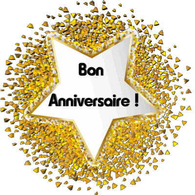 011 Ballons - Confetis Bon Anniversaire Französisch Nachrichten 