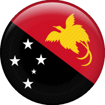 Round Papua New Guinea Oceania Flags 
