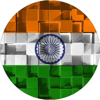 Runde Indien Asien Fahnen 