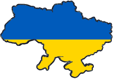 Karte Ukraine Europa Fahnen 
