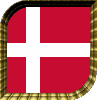 Square Denmark Europe Flags 