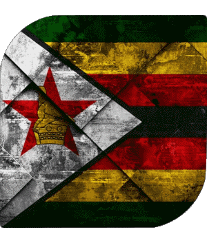 Carré Zimbabwe Afrique Drapeaux 