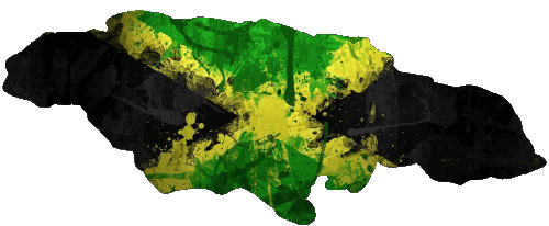 Map Jamaica America Flags 