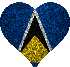 Corazón Santa lucía América Banderas 