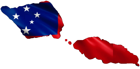 Mapa Samoa Oceanía Banderas 