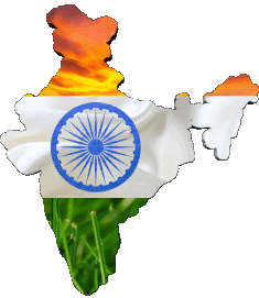 Mapa India Asia Banderas 