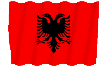 Welligkeit Albanien Europa Fahnen 