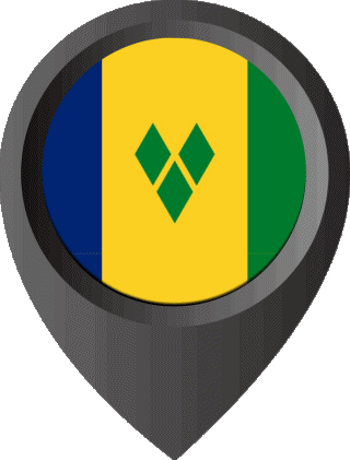 Epingle de Localisation Saint Vincent et les Grenadines Amériques Drapeaux 