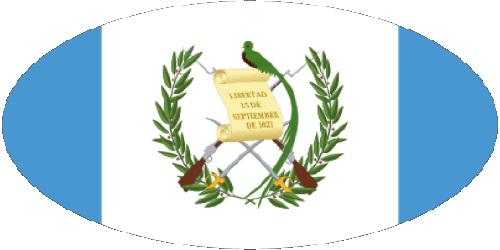 Ovale Guatemala Amériques Drapeaux 