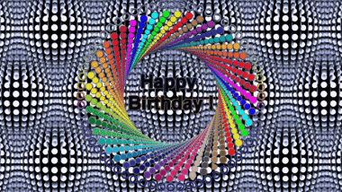 004 Sfondo animato Abstract - Geometric Happy Birthday Inglese Messagi 