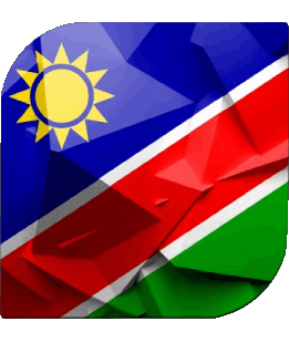 Square Namibia Africa Flags 