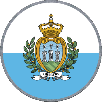Round San Marino Europe Flags 